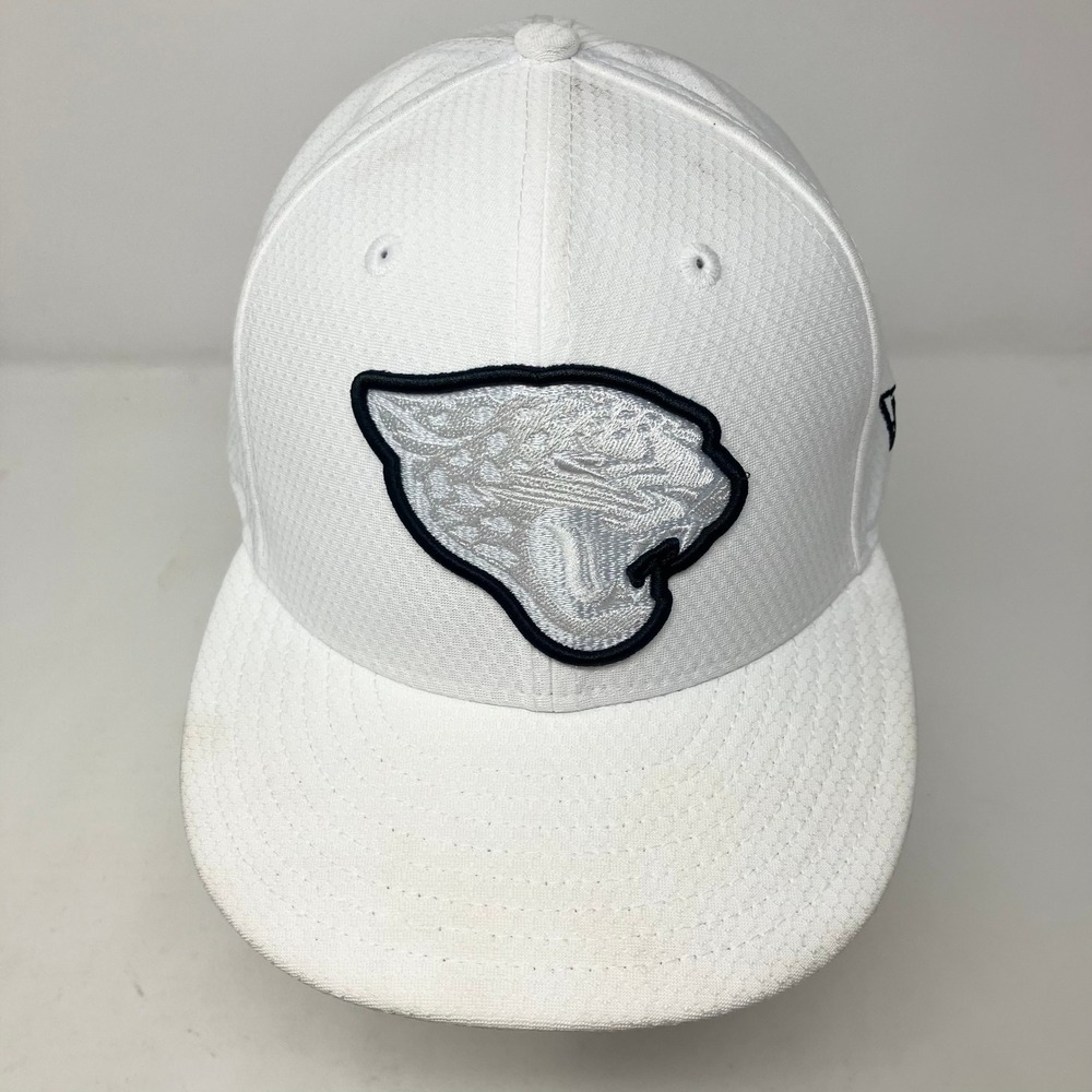 New Era Hat Mens M/L White Jacksonville Jaguars 9FIFTY Snapback NFL 100 Patch